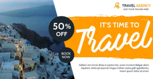 travel agency facebook advertising template
