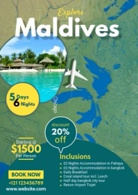 Travel Agency Flyer Ad A4 template