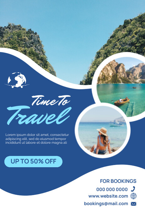 Travel agency flyer Template | PosterMyWall