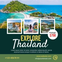 Travel Agency Flyer Template Square (1:1)