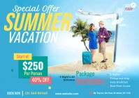 Travel Agency Postcard template