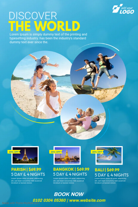 Travel Agency Poster Template | PosterMyWall