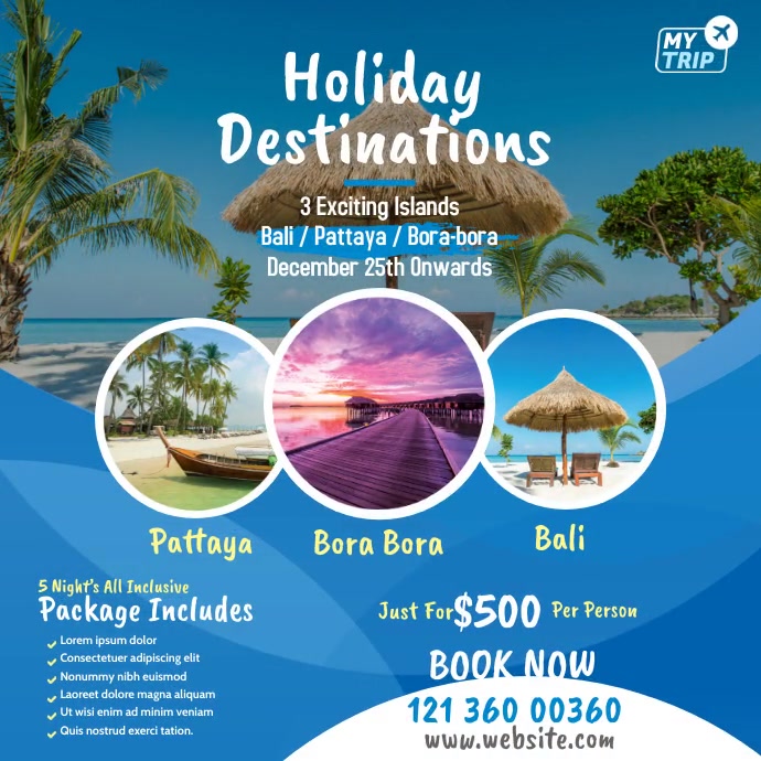 Travel Agency Promotional Ad Template | PosterMyWall