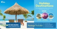 Travel Agency Promotional Ad Facebook Shared Image template