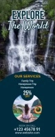 Travel Agency Roller Banner Design 易拉宝 2' × 5' template