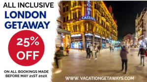 White London Getaway Promotion Display digitale Template