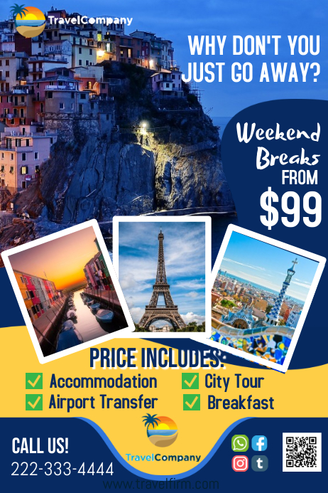 Travel Agency Template | PosterMyWall