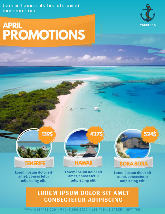 Reiseburo Urlaub Angebot Promotion Flyer Vorlage Vorlage Postermywall