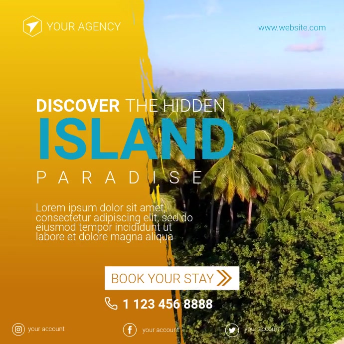 Travel Agency Video, Travel Design Template V Wpis na Instagrama