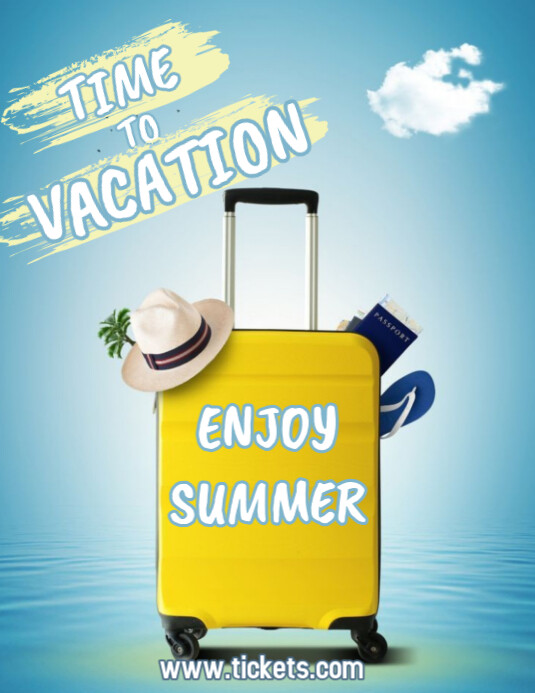 Travel Agent Vacation Package Flyer Poster A4 Flyer (us Letter) template