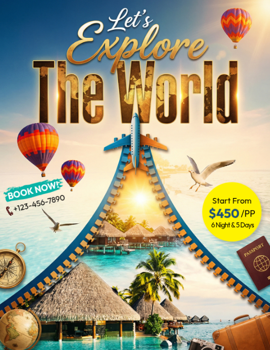 Travel And Exploration Flyers Template | PosterMyWall