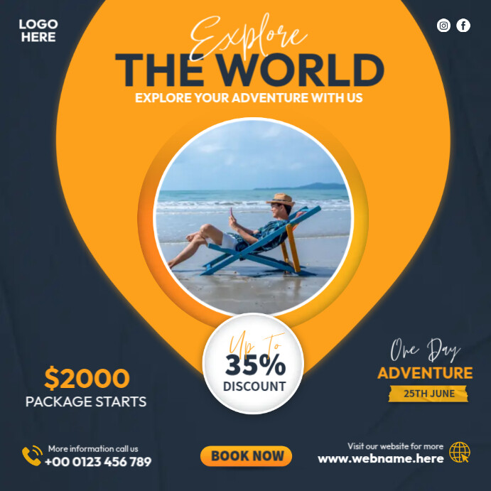 Excursion Advert Copy of Travel And Explore Ads | PosterMyWall