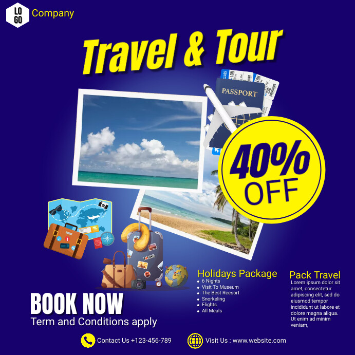 travel and tour ad Template | PosterMyWall