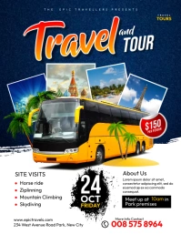 Travel and Tour agency flyer template