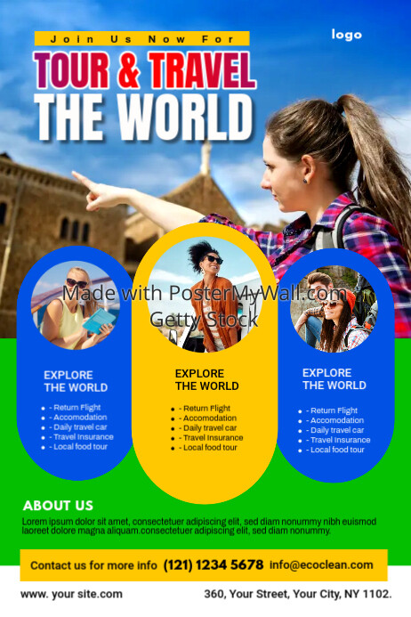 TRAVEL AND TOUR Template | PosterMyWall