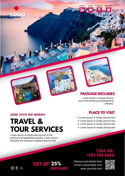 Tour Program Background TRAVEL AND TOUR Template | PosterMyWall