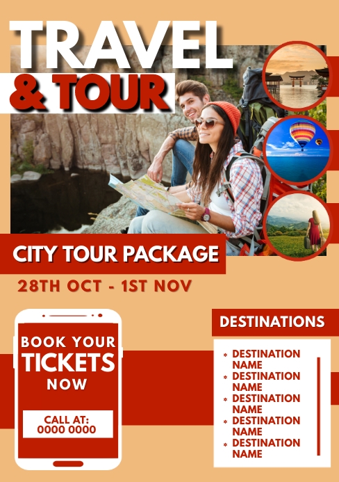 Travel and tour package poster flyer banner A Template | PosterMyWall