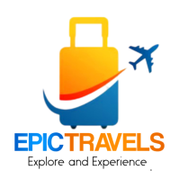 Travel and tours vacation trip agency company business logo orange yellow blue custom png template