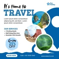 Travel Banner Ad Design Cuadrado (1:1) template