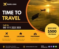 Travel banner Medium Rectangle template