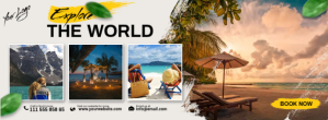 Travel banner Facebook Omslag Foto template