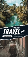 Travel Banner Template Rolbanner 3' × 6'