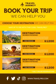 Travel Booking โปสเตอร์ template