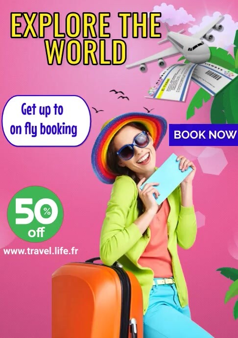 travel booking template A4