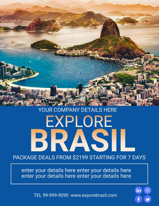 Travel Brazil Template PosterMyWall