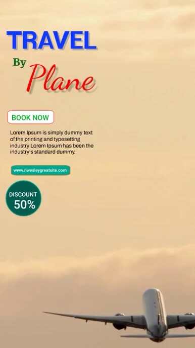 Flight Travel Posts Travel By Plane Instagram Post Template | PosterMyWall