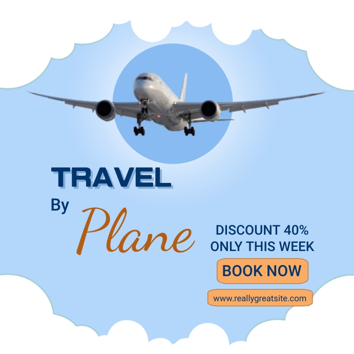 Travel by Plane Instagram Post Template | PosterMyWall