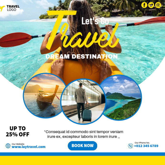 Travel Destination Ads Template | PosterMyWall