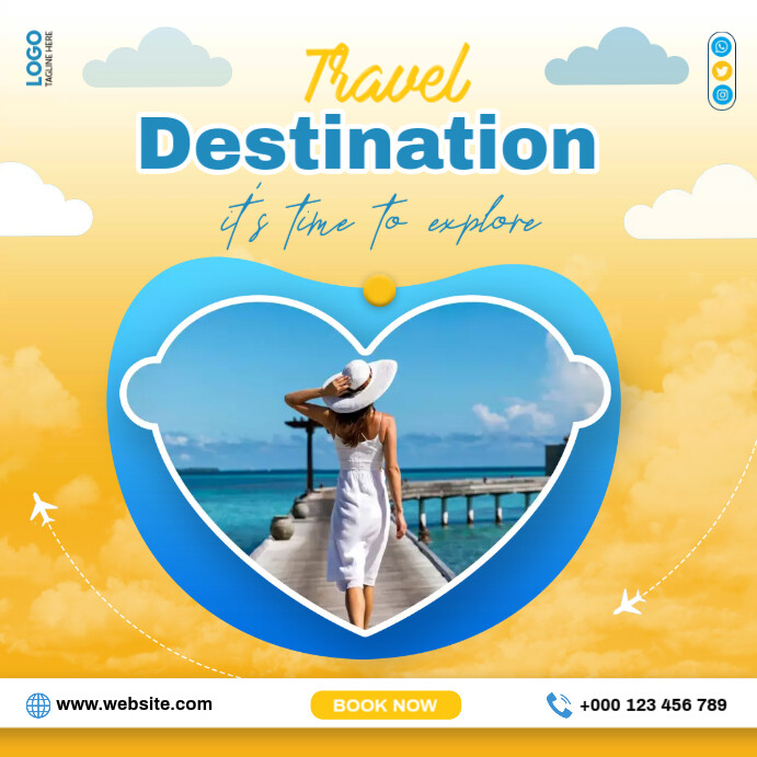 Travel Destination Ads Template | PosterMyWall