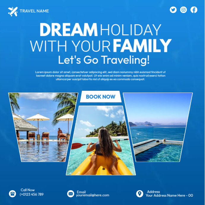 Travel Destination Ads Template | PosterMyWall