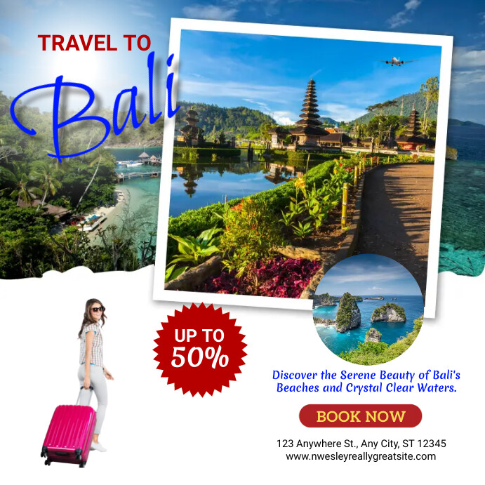 Travel Explore Bali Template | PosterMyWall