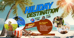 Travel Destination Promotion Facebook begivenhed cover Template