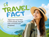 Blu Travel Fact Flyer Template