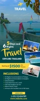 Travel Flyer Design (1) Rolbanner 2' × 5' template