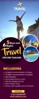 Travel Flyer Design Roll Up Banner 2' × 5' template