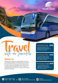 Travel itinerary flyer design template | PosterMyWall