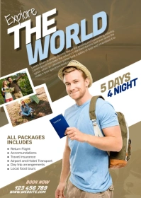 Travel Flyer A6 template