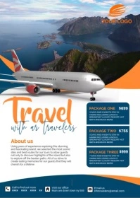 Travel flyer A6 template