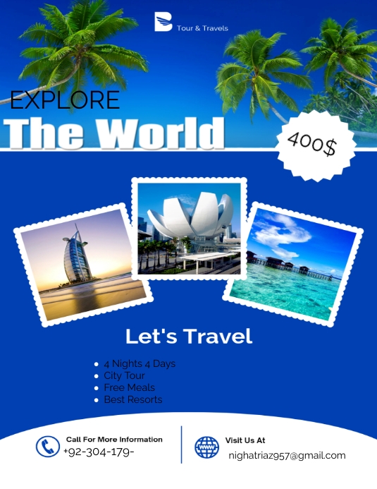 Travel flyer Template | PosterMyWall