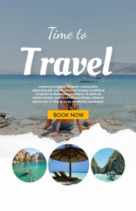 Travel flyer design Boulevardzeitung template