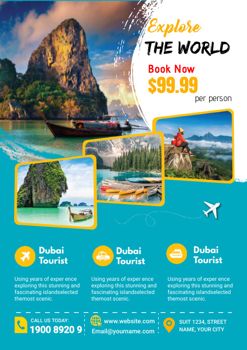 travel flyer design Template | PosterMyWall