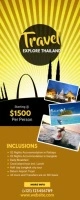 Travel Flyer Design Banner Roll Up 2' × 5' template
