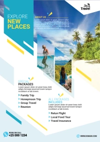 Travel Flyer A5 template