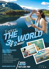Travel Flyer A6 template