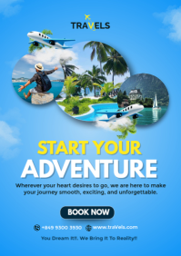 travel flyer template A4