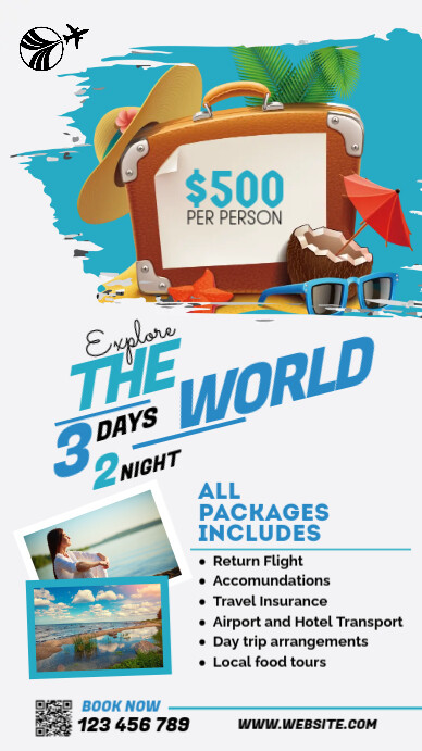 Travel Flyer Template WhatsApp 状态